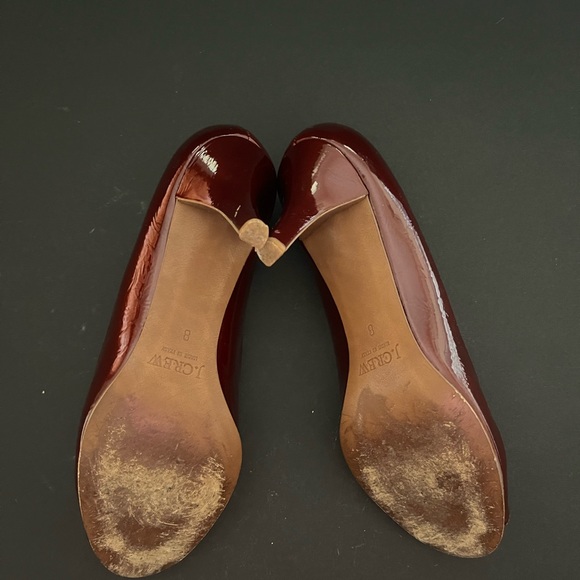 J. Crew patent open toe heels I Color: burgundy I Size: 8 - Picture 6 of 6